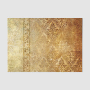 Papel De Seda Vintage, oro, rústico, damascos, llevado,