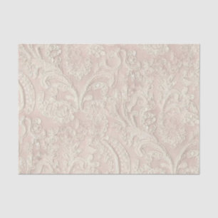 Papel De Seda Vintage pálido - cordón rosado
