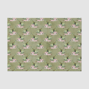 Papel De Seda Vintage Parakeet Floral