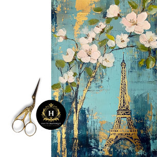 Papel De Seda Vintage Paris Francia Eiffel Tower Decoupage