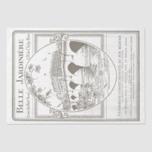 Papel De Seda Vintage Paris Garden Poster Decoración Francesa