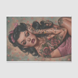Papel De Seda Vintage Pin Up Chica1