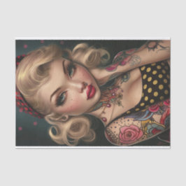 Papel De Seda Vintage Pin Up Chica12