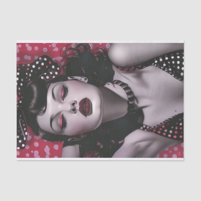 Papel De Seda Vintage Pin Up Chica2 (Anverso)