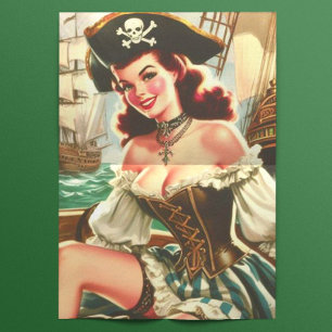 Papel De Seda Vintage Pirate Pin Up