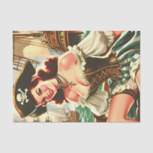 Papel De Seda Vintage Pirate Pin Up