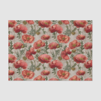 Papel De Seda Vintage Poppies Decoupage