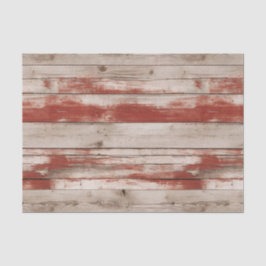 Papel De Seda Vintage Red Patriotic Faux Wood