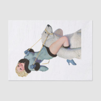 Papel De Seda Vintage Retro Pin up Chica Decoupage Mobiliario