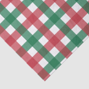 Papel De Seda Vintage Retro Rojo y Verde Aluminio