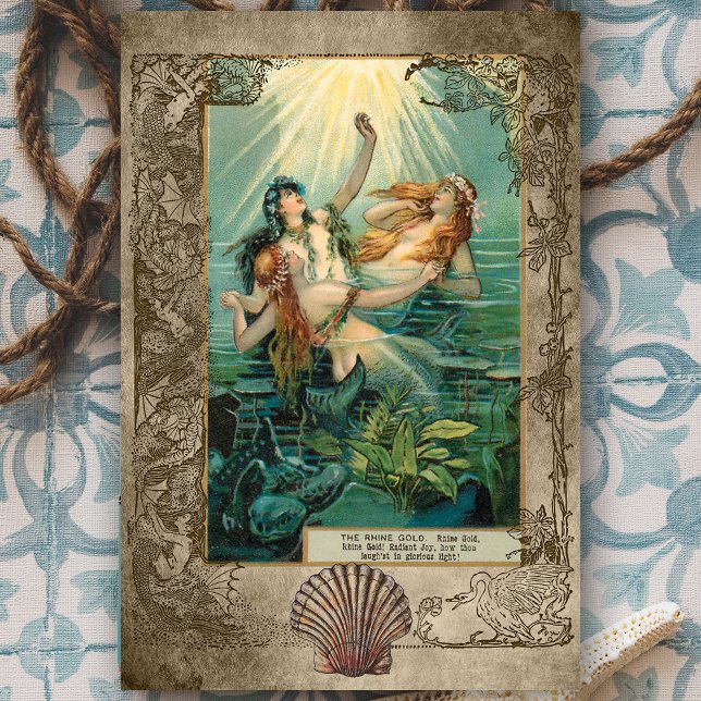 Papel De Seda Vintage Rhinegold Mermaid Fantasy Decoupage (Subido por el creador)