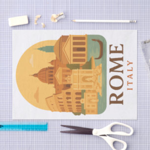 Papel de seda Vintage Roma Italia – Coliseo Retro 