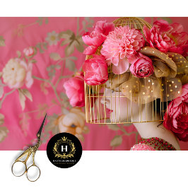 Papel De Seda Vintage rosa caliente Gorra de la jaula de aves De