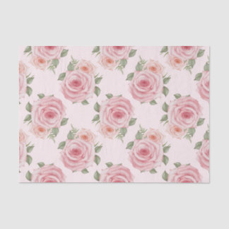 Papel De Seda Vintage rosa rosa rosa jardilla de campo patrón fl