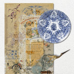 Papel De Seda Vintage Rústica Textura Burlap Floral Decoupage<br><div class="desc">Papel de tejidos creativo y único en descodificación que utiliza una gama de texturas, patrones y ilustraciones vintage en paletas de colores vibrantes, silenciadas. Perfecto para desconexión, reserva de chatarra y otras artesanías de papel. El papel de tejidos franceses con problemas vintage presenta motivos decorativos, figuras y motivos florales ornamentales...</div>