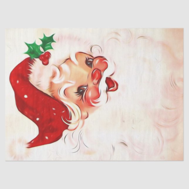 Papel De Seda Vintage Santa 4 (Anverso)
