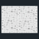 Papel De Seda Vintage Science Ilustraciones Black White Pattern<br><div class="desc">Diagrama y patrón de planos de blanco y negro vintage. Los temas de las imágenes incluyen la ciencia, las matemáticas, los edificios y monumentos, la astronomía y la manufactura. Hay un anteproyecto de auto antiguo, un viejo diagrama de eclipse, y más. Es una gran adición a un cumpleaños, Navidades u...</div>