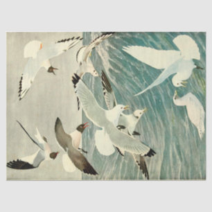 Papel De Seda Vintage Seagull Ocean Bird Beach Decoupage