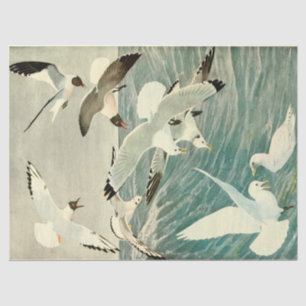 Papel De Seda Vintage Seagull Ocean Bird Beach Decoupage