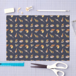 Papel De Seda Vintage Seashell Decoupage Tejido Naval