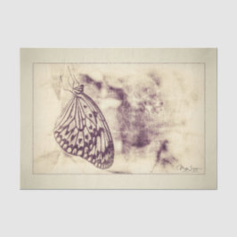 Papel De Seda Vintage Sepia Butterfly Decoupage Art