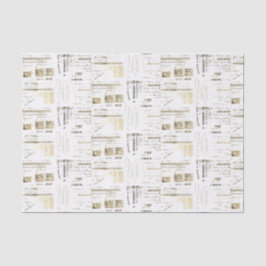 Papel De Seda Vintage Sepia Recepción Francesa
