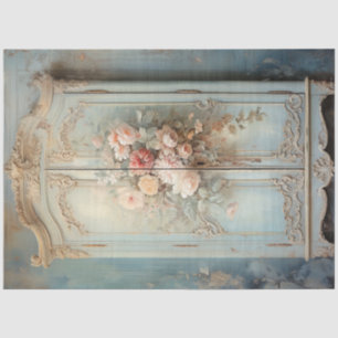Papel De Seda Vintage shabby chic armario florido verde pastel