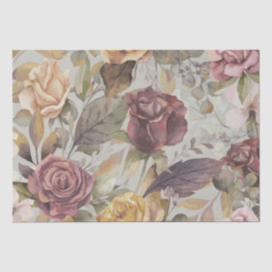 Papel De Seda Vintage Shabby Colores naturales silenciados y Ros