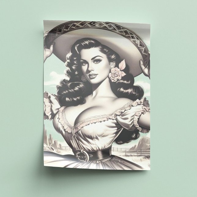 Papel De Seda Vintage Sombrero Pin-up (Subido por el creador)