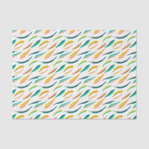 Papel De Seda Vintage Spring Pastel Leaves Foliage