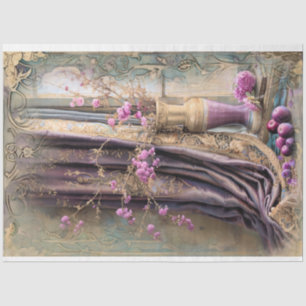 Papel De Seda Vintage Still Life Lujo Romántico Floral Barroco