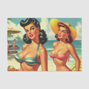 Papel De Seda Vintage Summer Beach Pin Ups