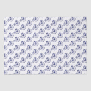 Papel De Seda Vintage Velocipede Penny Farthing Bicicleta Blu