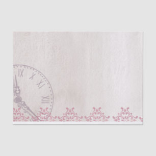 Papel De Seda Vintage Victoriano Steampunk Clock Damask Border