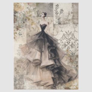 Papel De Seda Vintage Vintage Dress & Rustic Florals