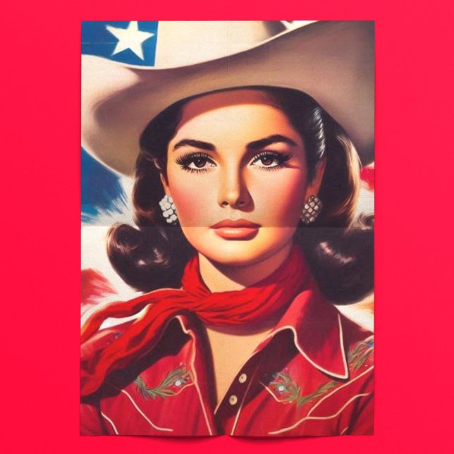 Papel De Seda Vintage Western Pin-up (Subido por el creador)