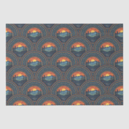 Papel De Seda Vintage Wilderness Sunset Mandala Art Deco Vieira