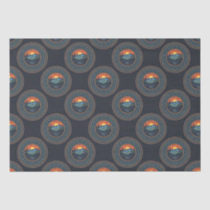 Papel De Seda Vintage Wilderness Sunset Polka Dot Mandala
