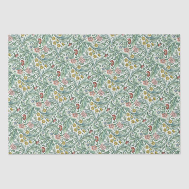 Papel De Seda Vintage William Morris Leicester (Anverso)