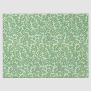Papel De Seda Vintage William Morris Patrón floral Verde