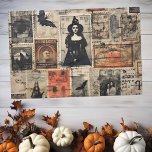 Papel De Seda Vintage Witch Stamps Halloween Decoupage<br><div class="desc">Este diseño se puede personalizar eligiendo la opción Editar diseño. También puede transferir a otros artículos. Póngase en contacto conmigo en colorflowcreations@gmail.com o utilice la opción de chat en la parte superior de la página si desea tener este diseño en otro producto o necesita ayuda con este diseño. Ver más...</div>
