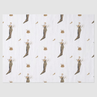 Papel De Seda Vintage Woman in Gold Vress + Bags & Shoes