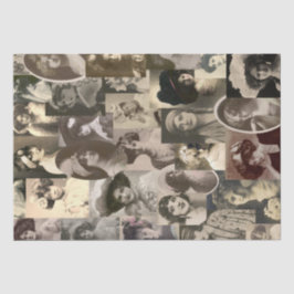 Papel De Seda Vintage Women Collage de fotos Shabby Chic Decoupa