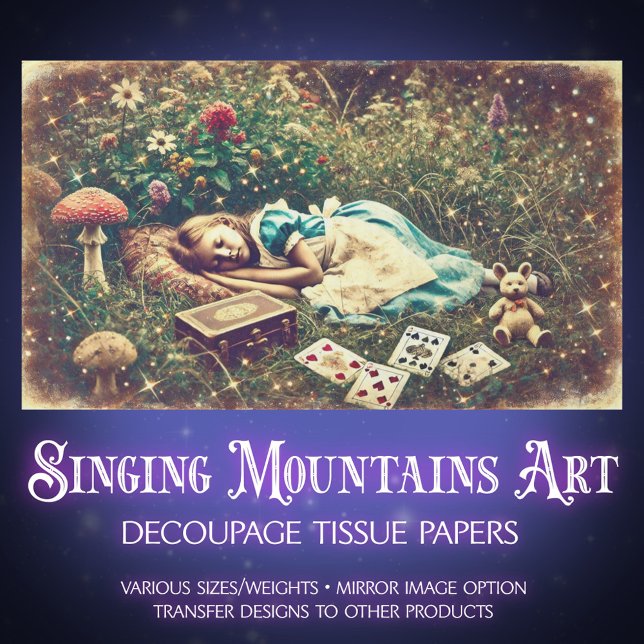 Papel De Seda Vintage Wonderland Dreams Decoupage (Subido por el creador)