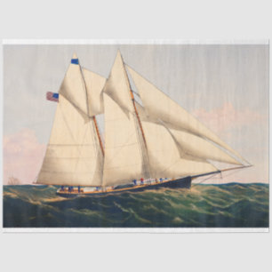 Papel De Seda Vintage Yacht Nautical Bote Decoupage