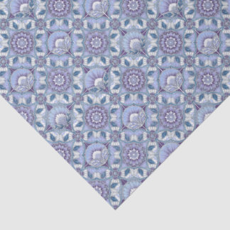 Papel De Seda Violet, Lavender, Lilac, Blues & White Art Deco 