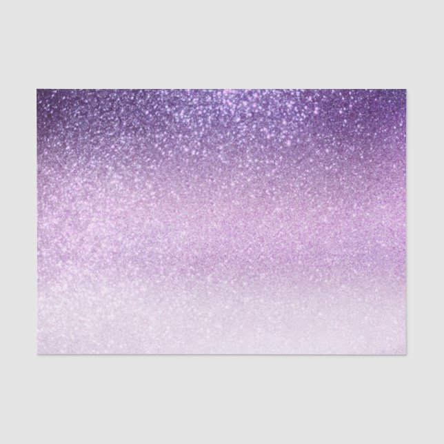 Papel De Seda Violet Lilac Pastel Purpurina triple púrpura Ombre (Anverso)