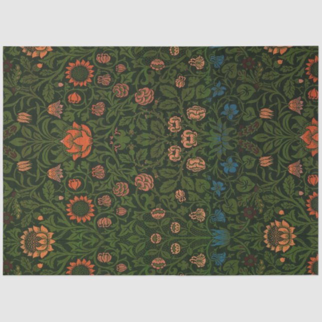 Papel De Seda Violet y Columbine (por William Morris) (Anverso)