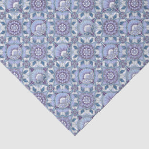 Papel De Seda Violeta, Lavanda, Lila, Azul y Blanco Art Deco