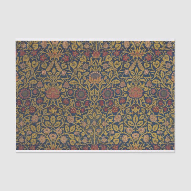 Papel De Seda Violeta y Columbina por William Morris (Anverso)